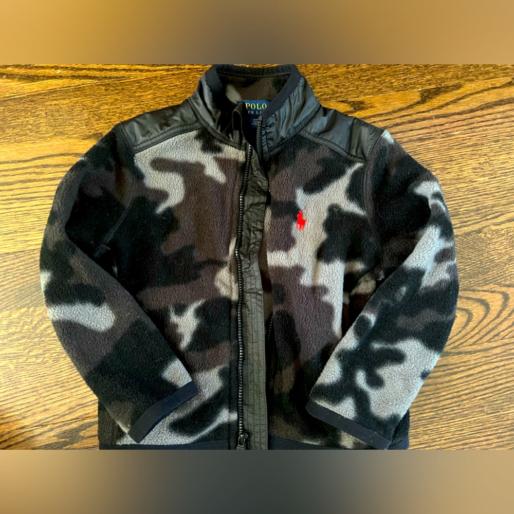 Ralph Lauren grey camo fleece zip up